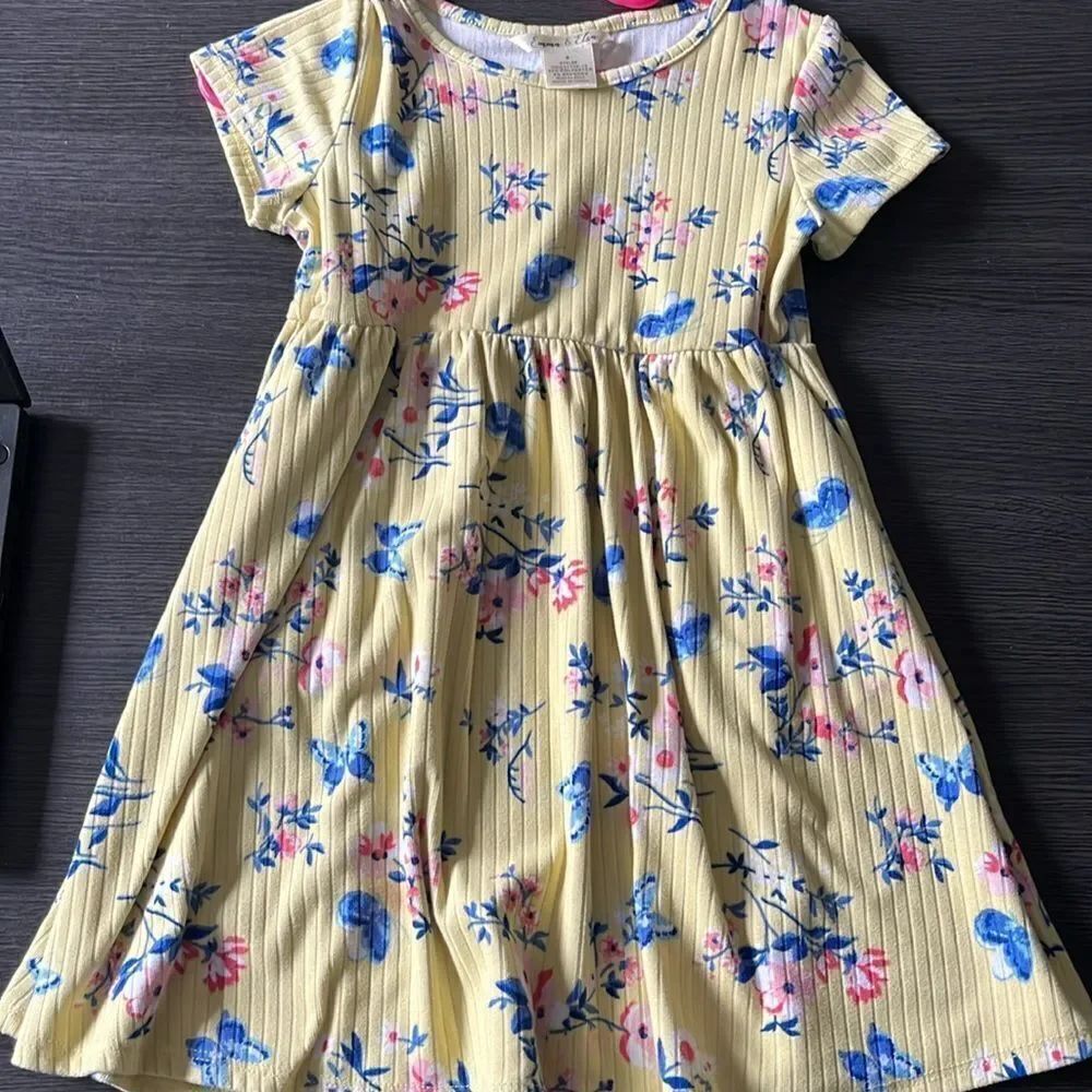 Yellow floral drsss